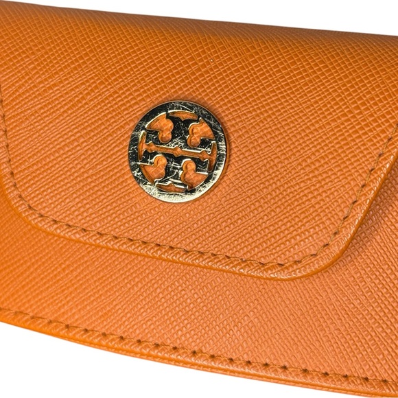 Tory Burch Orange Large Magnetic Eyeglass Case - Picture 5 of 6